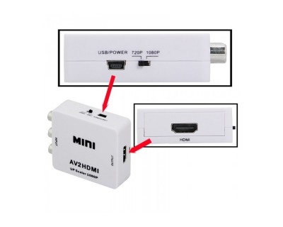 قیمت خرید مبدل  AV به HDMI مدل Mini AV2HDMI Converter FullHD