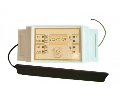 خرید کنترلر سیم کارتی و ریموتی 2 کانال GRC2CH با قابلیت دربازکن سیمکارتی